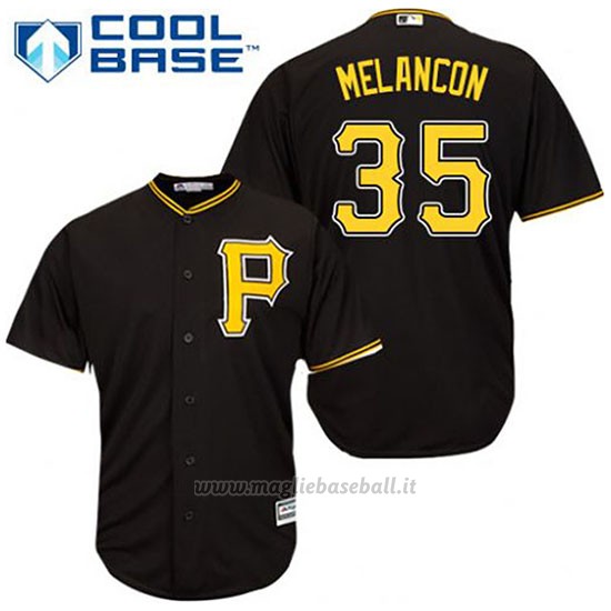 Maglia Baseball Uomo Pittsburgh Pirates Mark Melancon 35 Nero Alterner Cool Base
